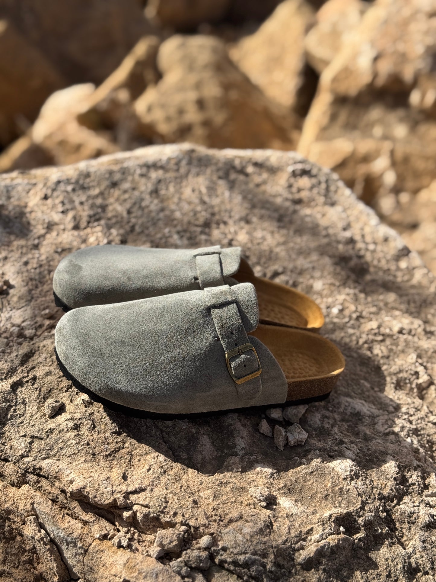 sabot daim vert claire