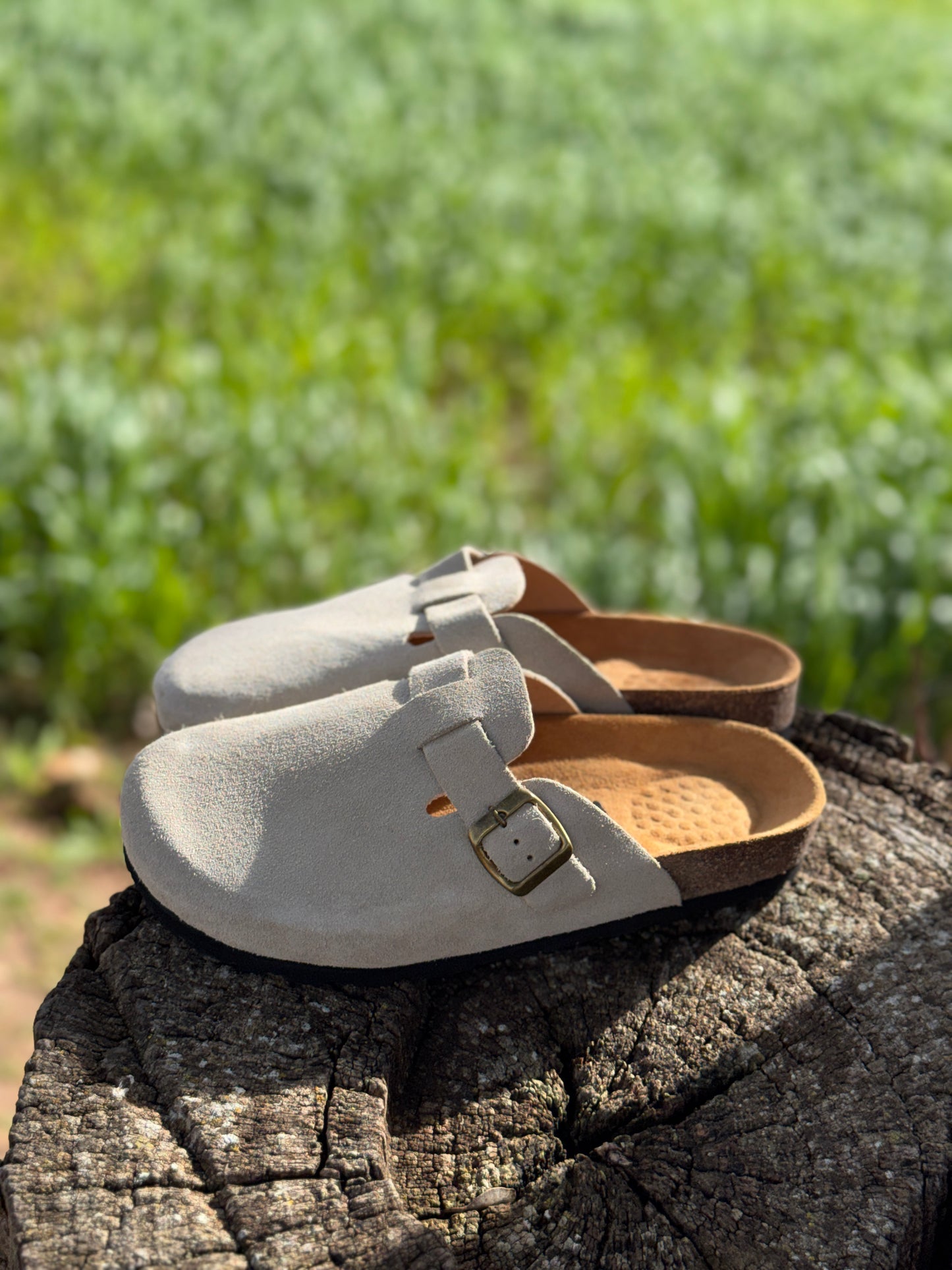 sabot daim beige claire