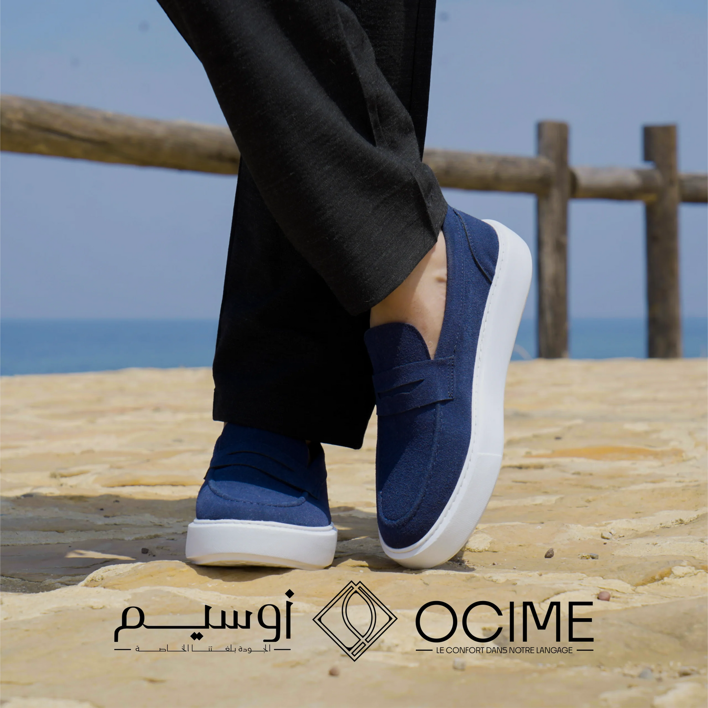 Mocassin softstep en bleu