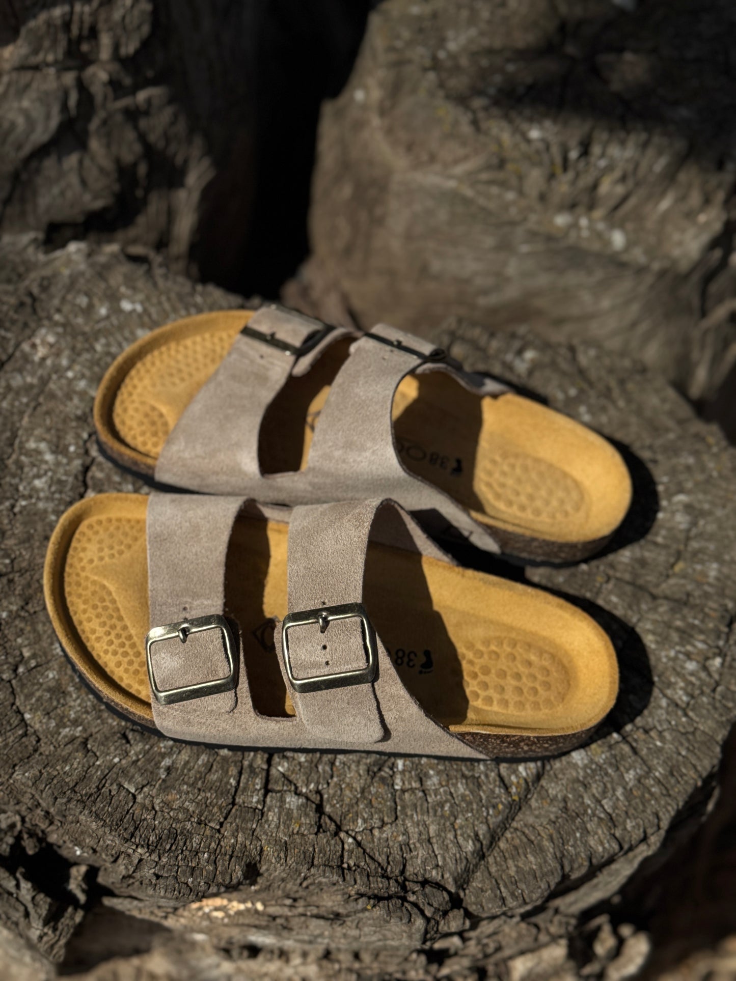 Sandale Ocime daim beige clair