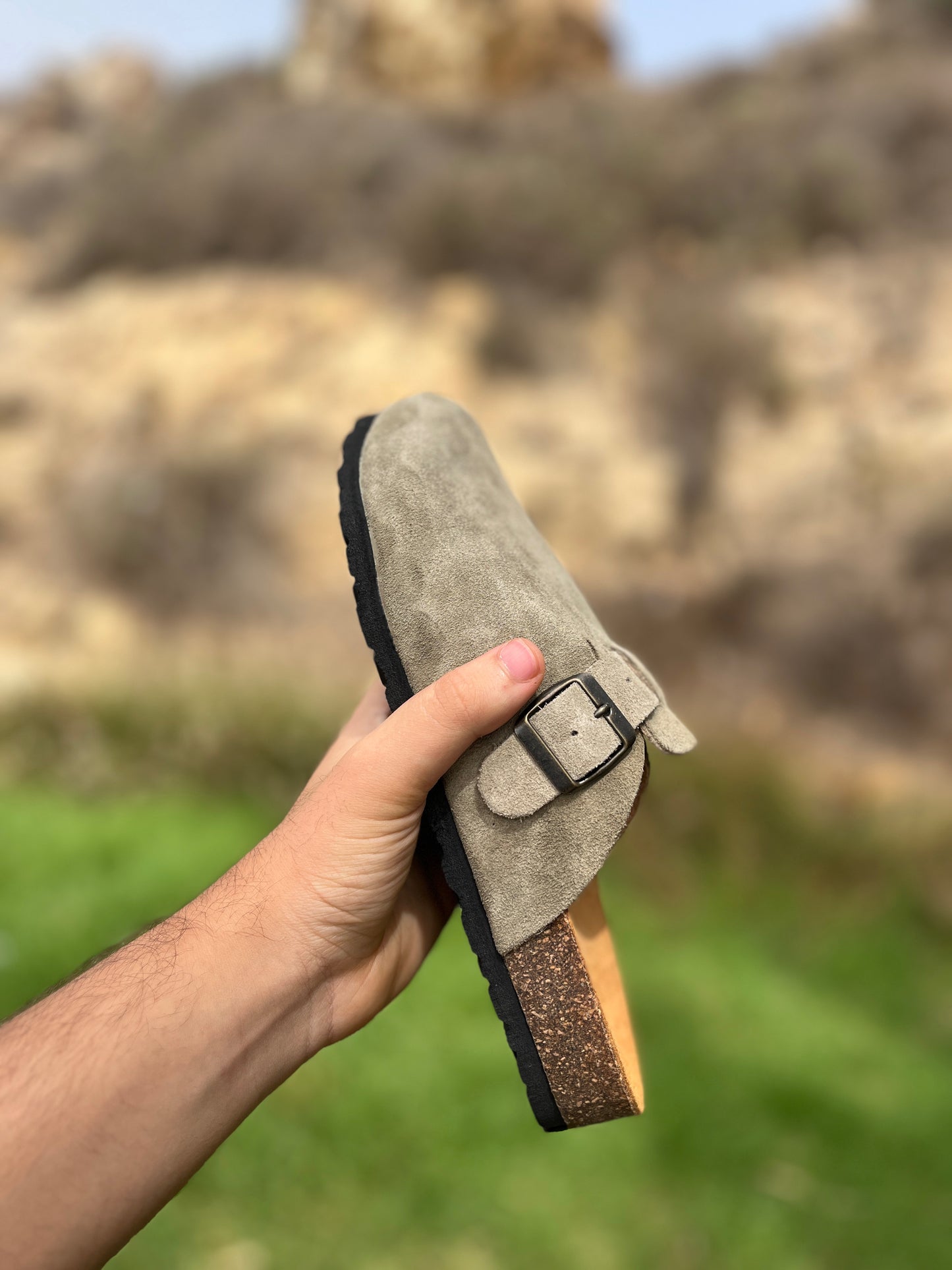 Sabot daim vert clait