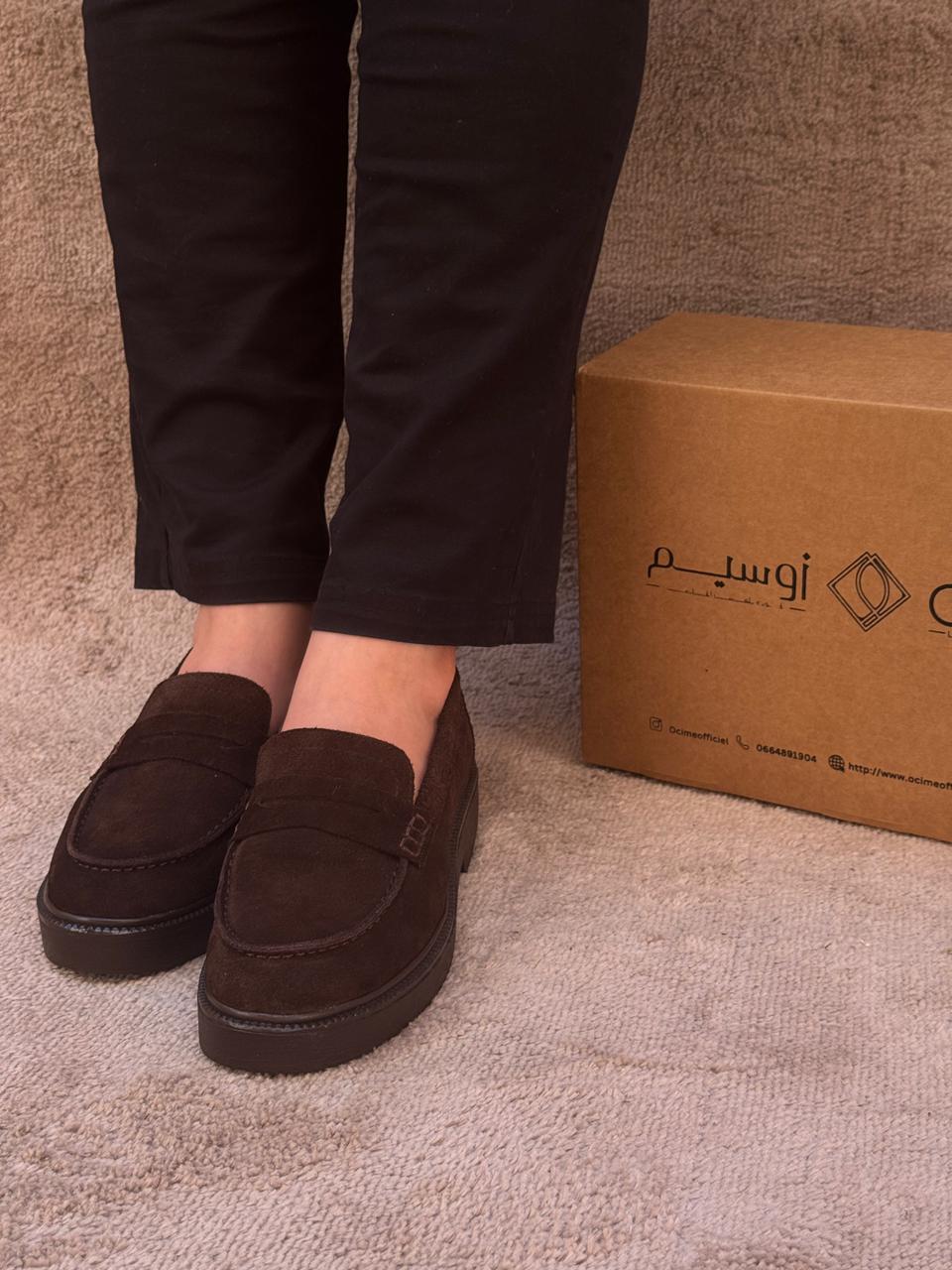 Mocassins OCIME en daim marron pour femme