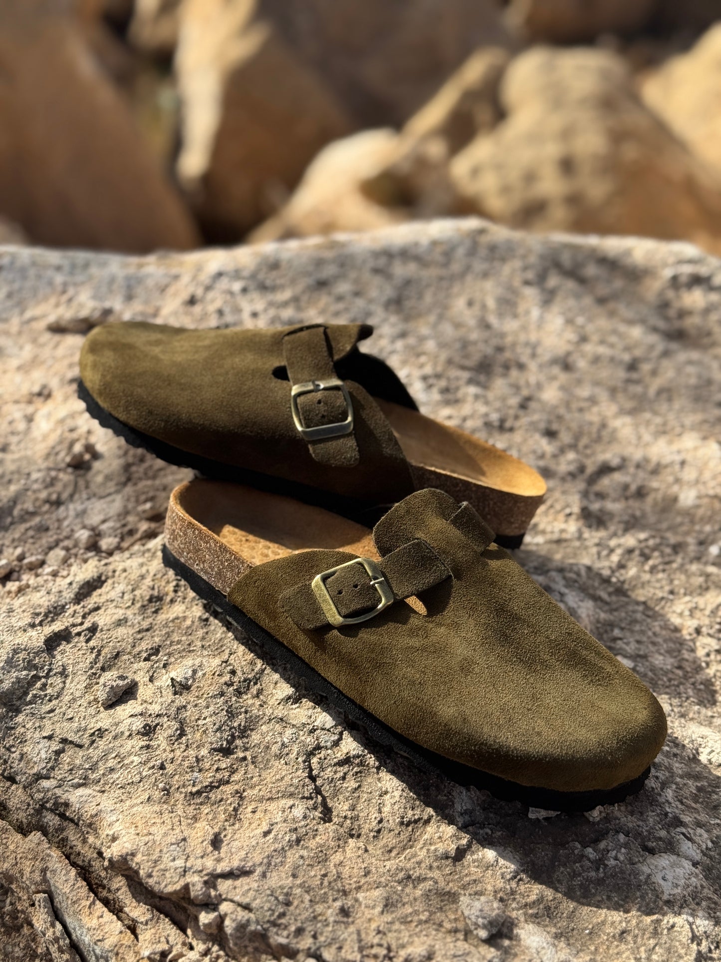 sabot daim Vert fonce