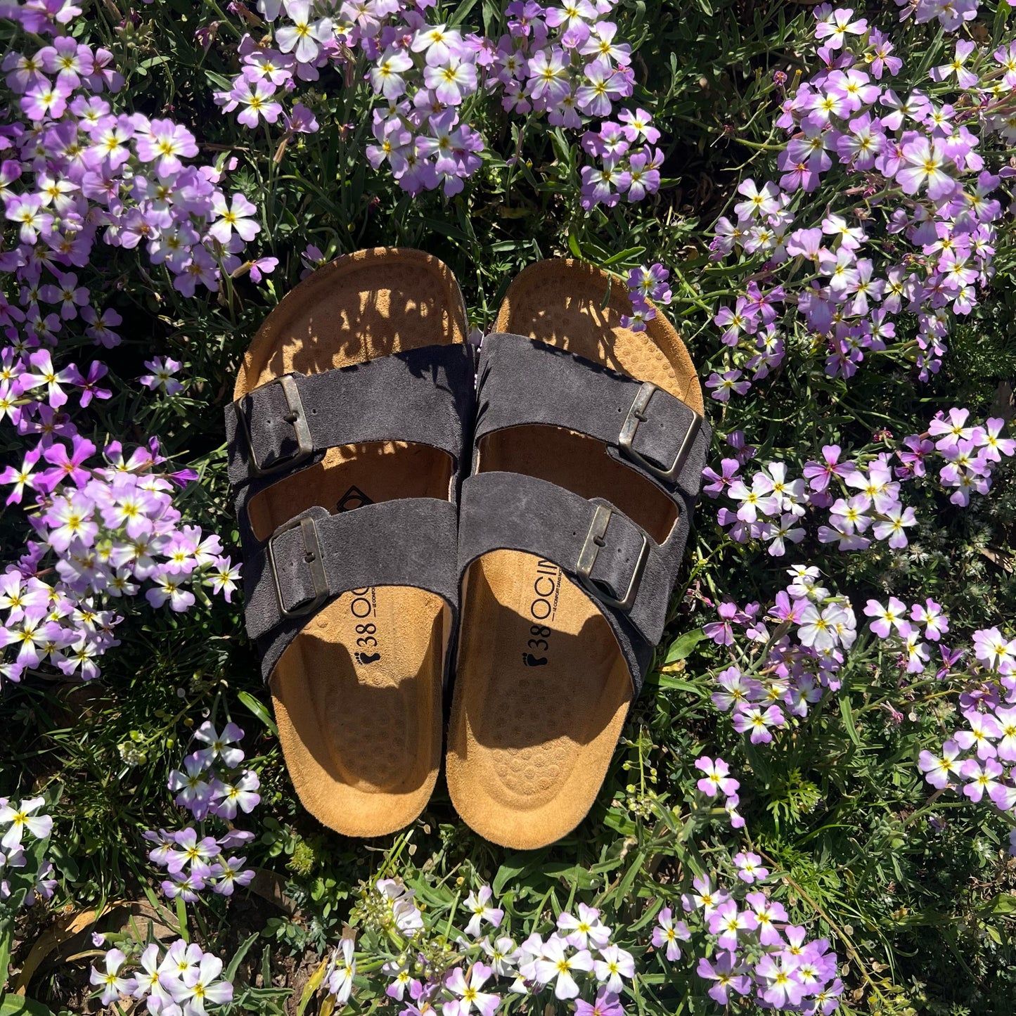 Sandale Ocime Daim en gris