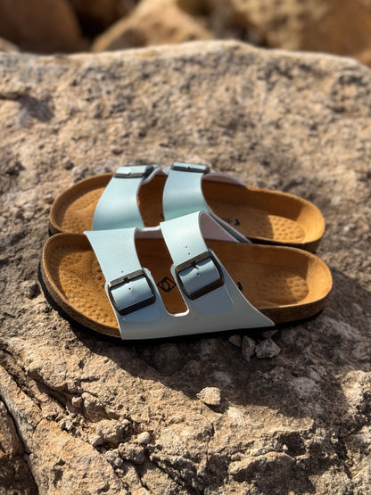 Sandale Ocime Cuir nubuck turquoise