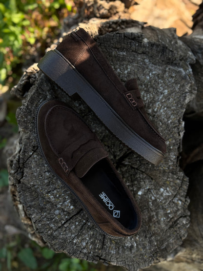 Mocassins OCIME en daim marron pour femme