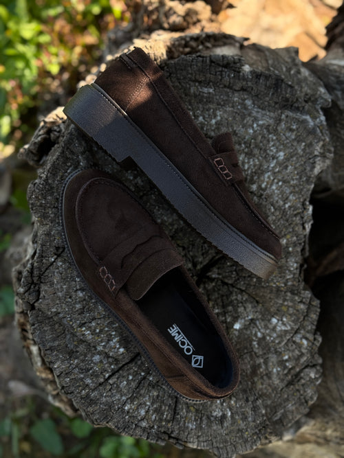 Mocassins OCIME en daim marron pour femme