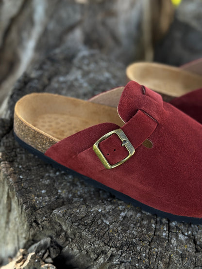 sabot daim Bordeaux