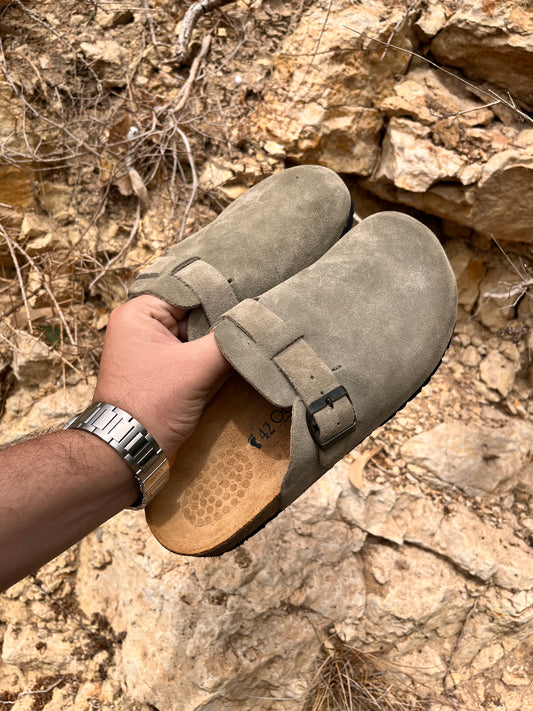 sabot daim vert claire