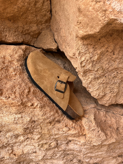 sabot daim Beige caramel