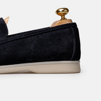 Mocassin en daim bleu nuit pour homme