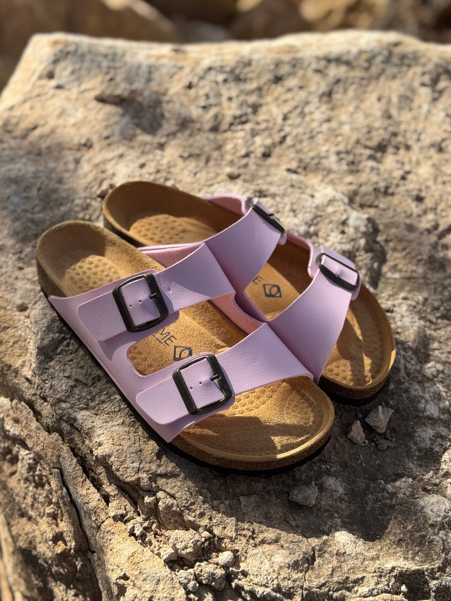 Sandale Ocime Cuir nubuck rose bebe