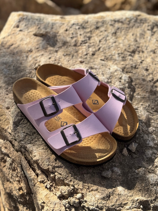 Sandale Ocime Cuir nubuck rose bebe