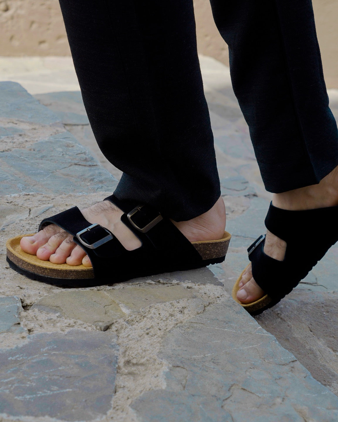 Sandale Ocime Daim en Noir