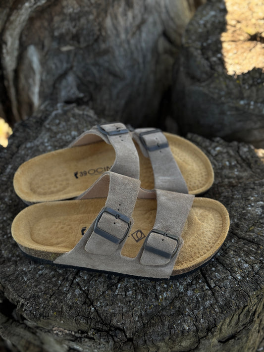 Sandale Ocime daim beige clair