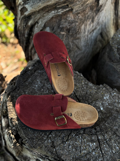 sabot daim Bordeaux
