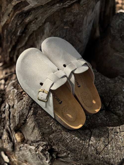 sabot daim beige claire