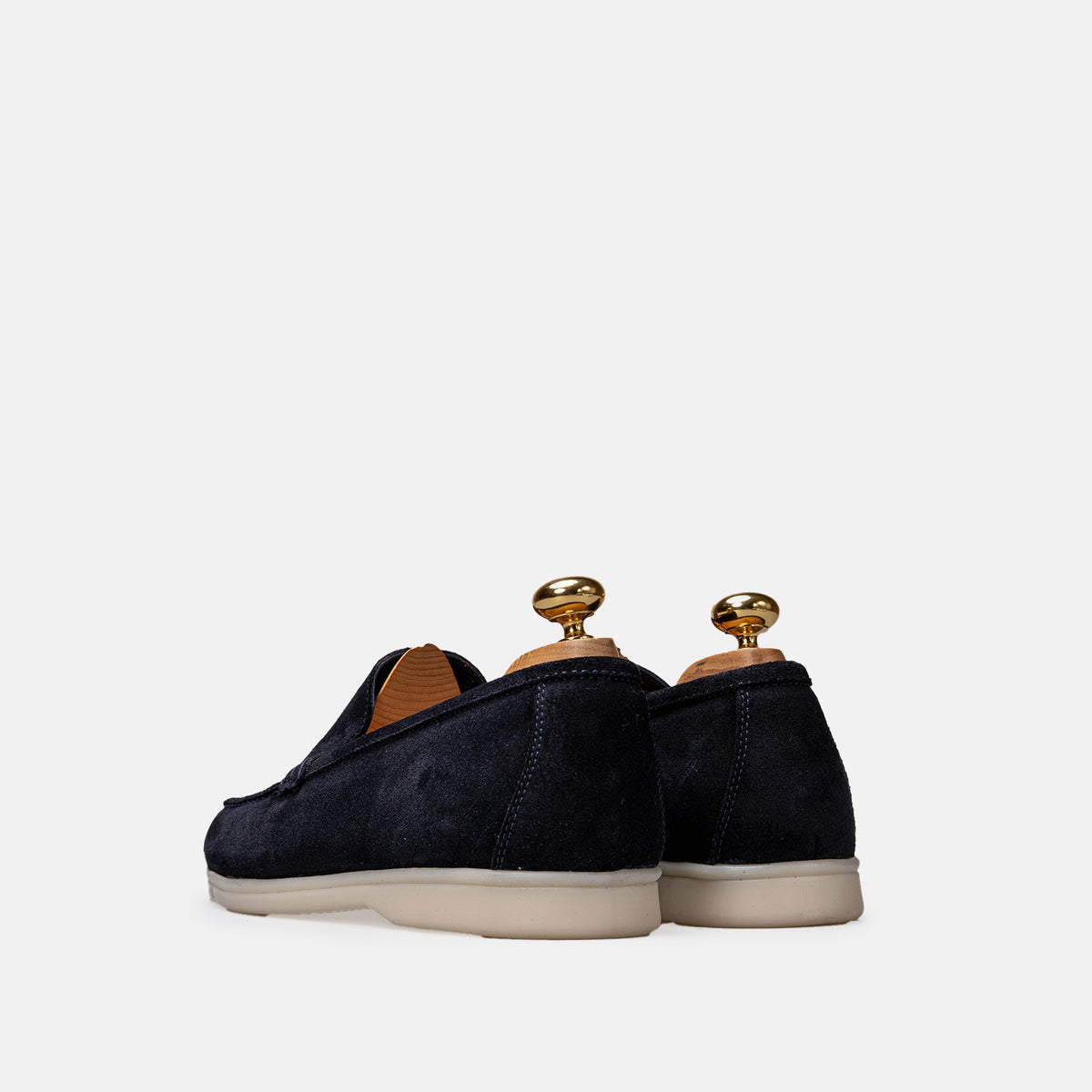 Mocassin en daim bleu nuit pour homme