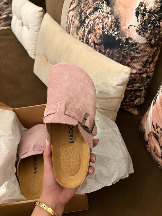 Sabot daim rose bébé