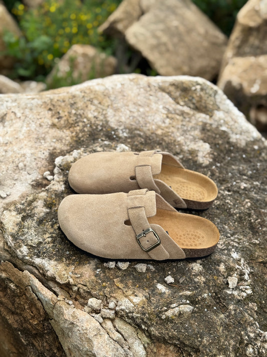 sabot daim Beige caramel