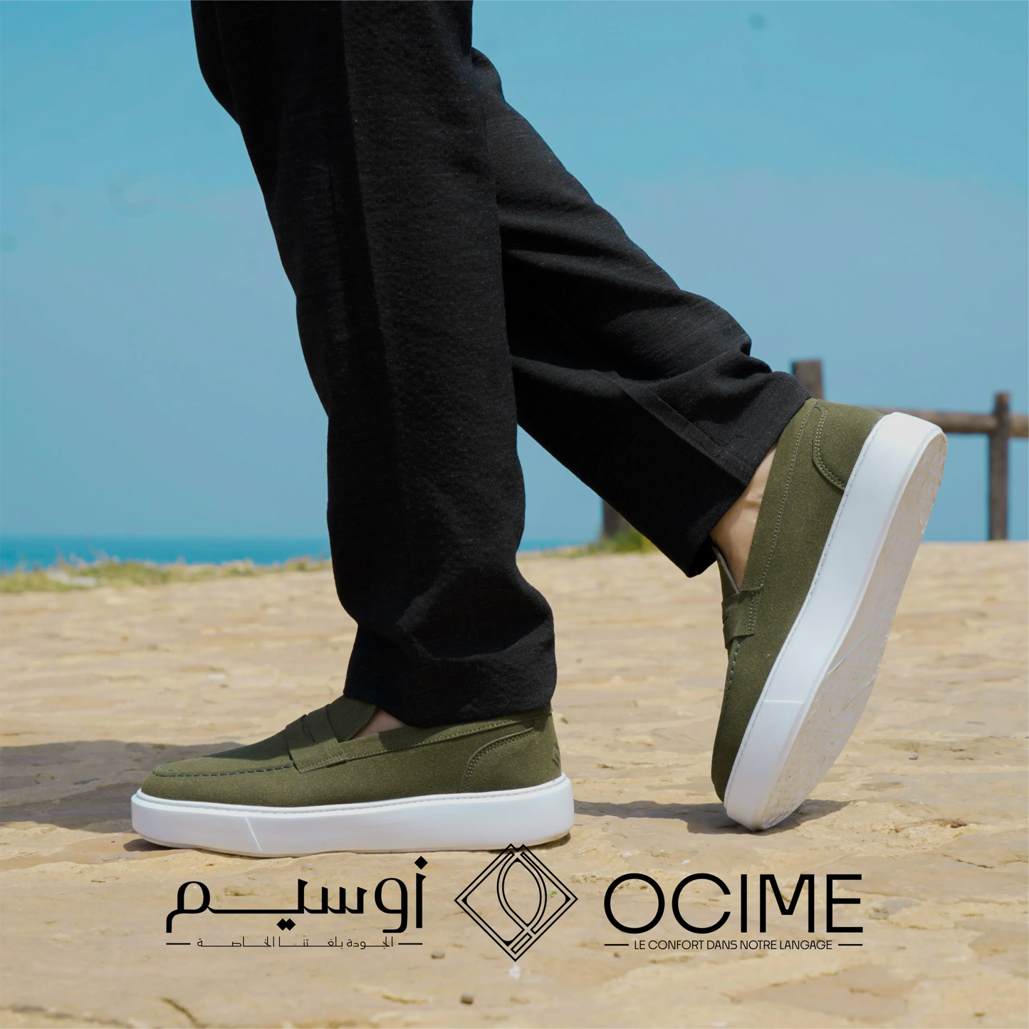 Mocassin softstep en vert