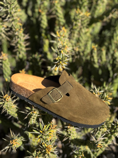 sabot daim Vert fonce