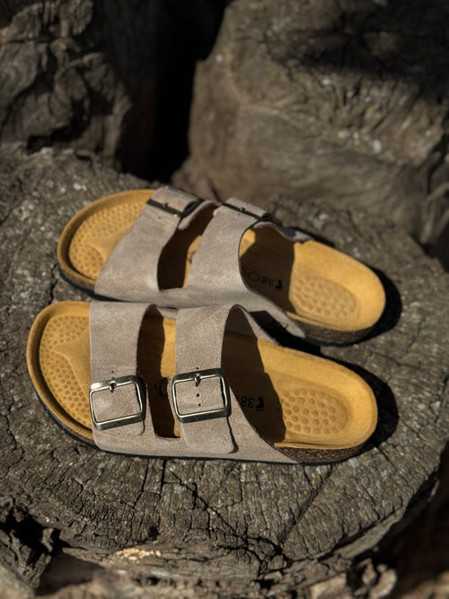 Sandale Ocime daim beige clair