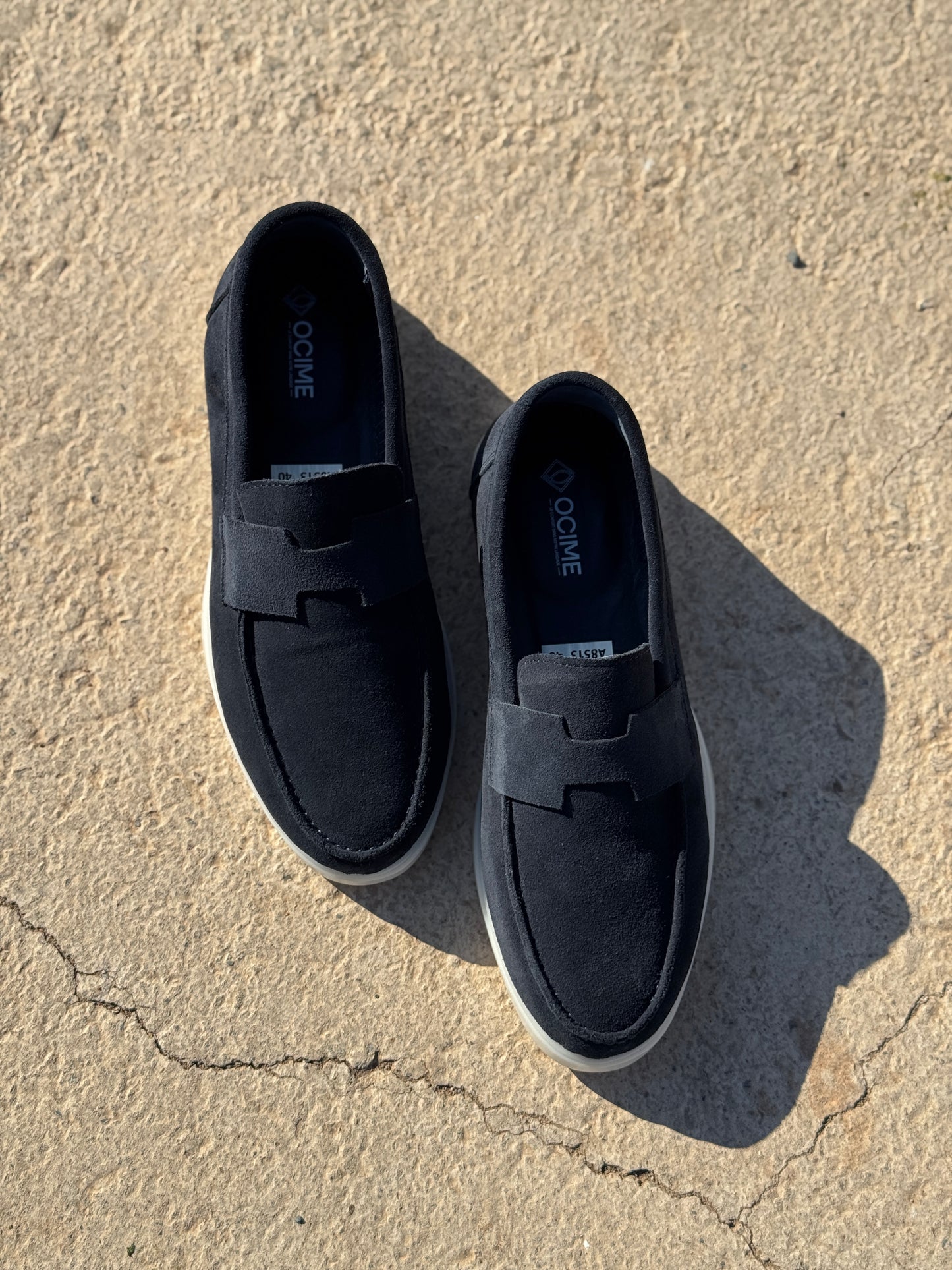 Ocime Heritage en daim bleu nuit pour homme