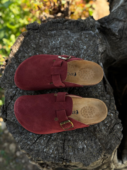 sabot daim Bordeaux