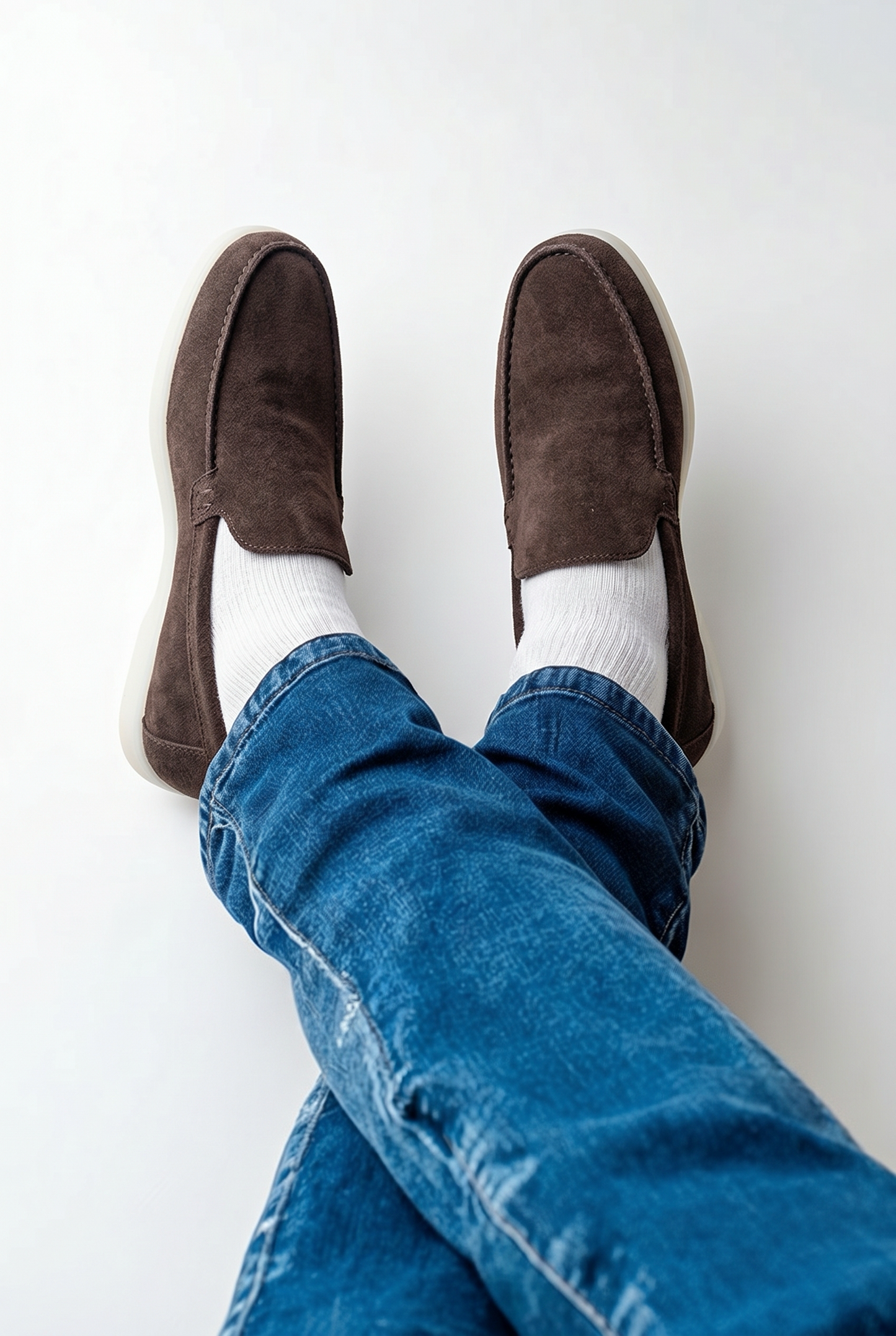Mocassin en daim Marron pour homme
