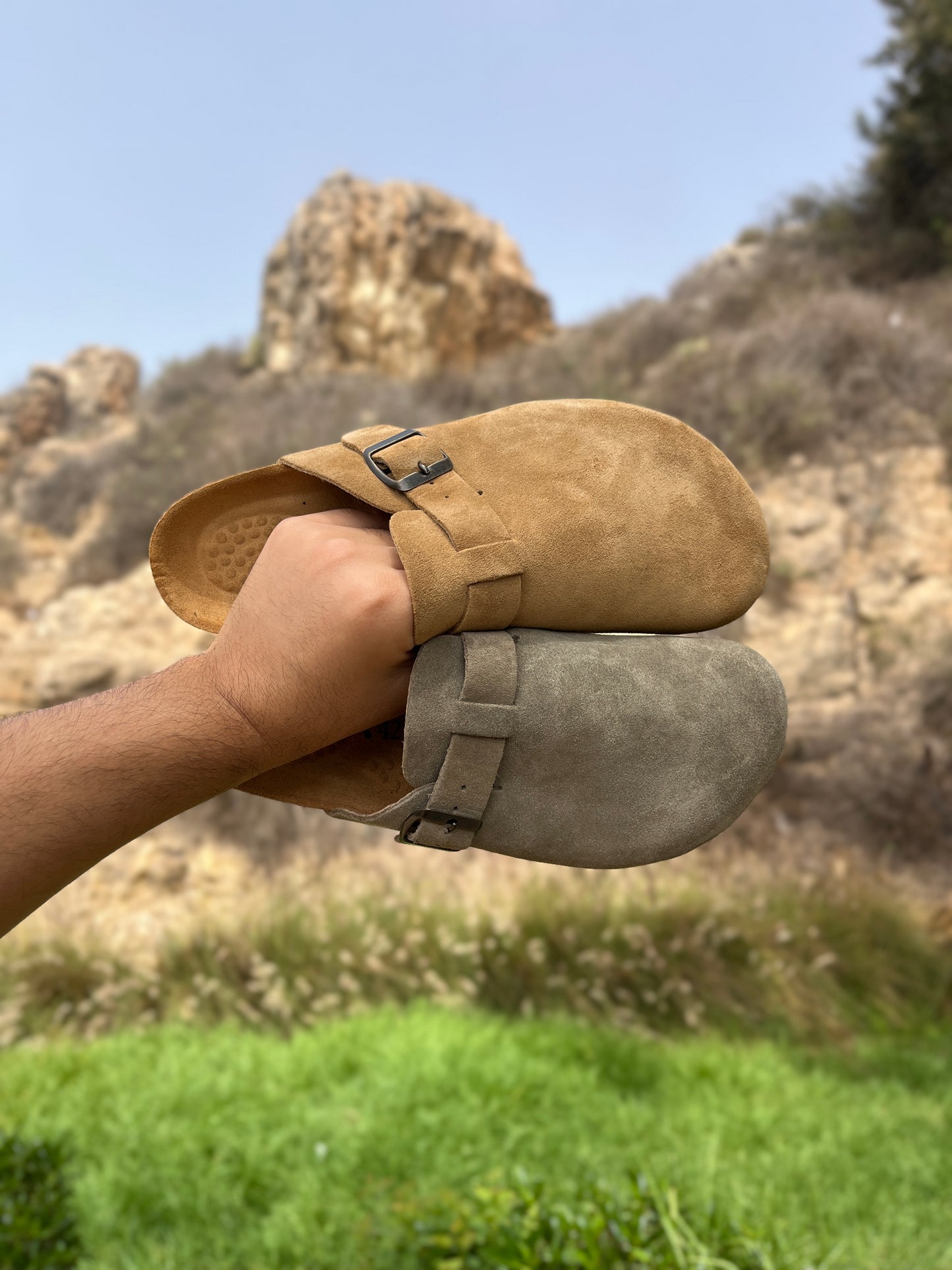 Sabot daim  Beige caramel