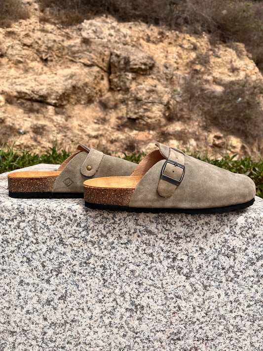 Sabot daim  vert clait