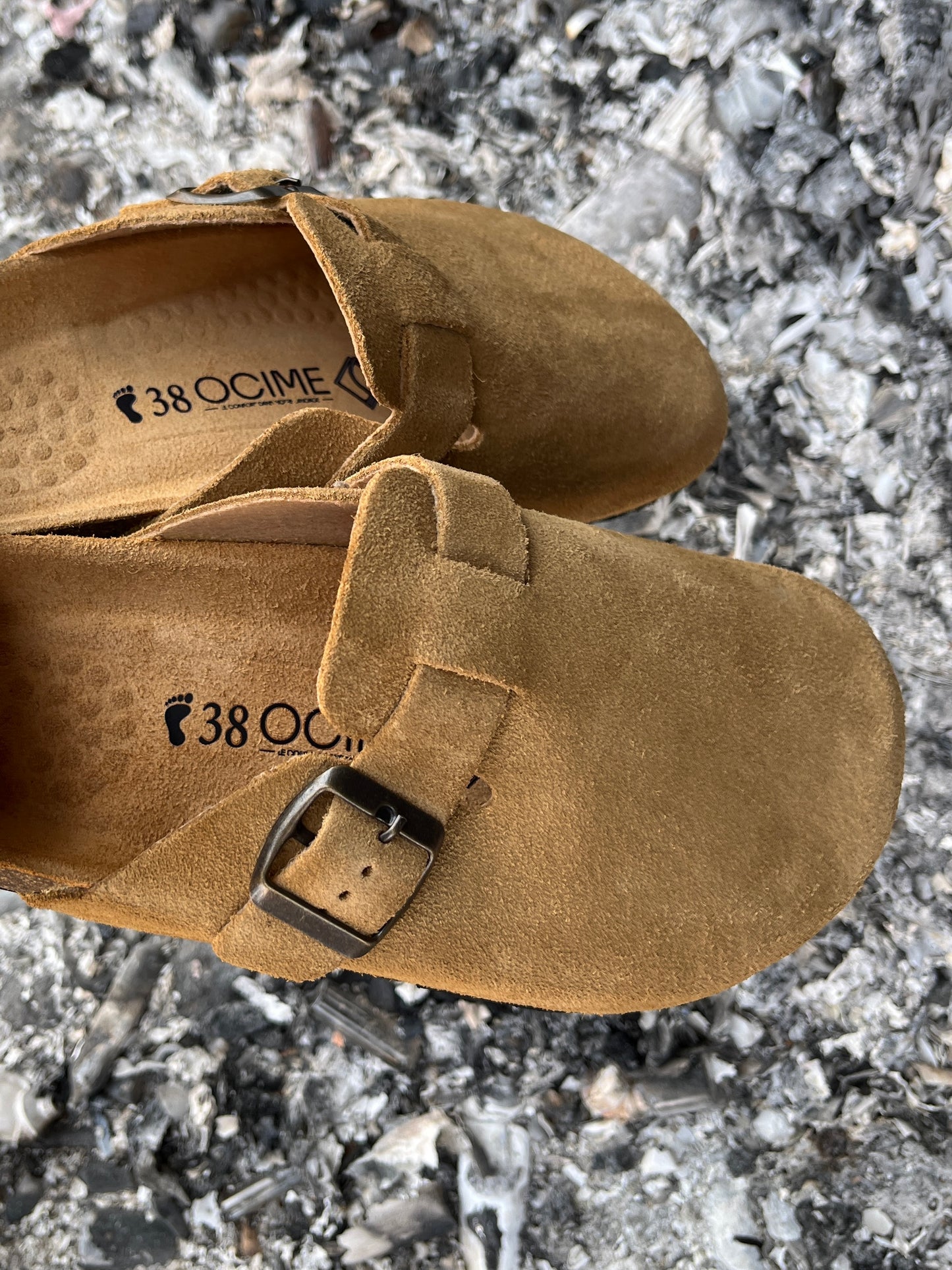 sabot daim Beige caramel