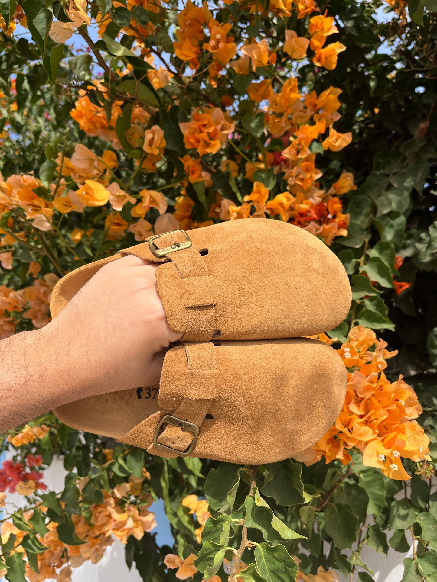 Sabot daim  Beige caramel