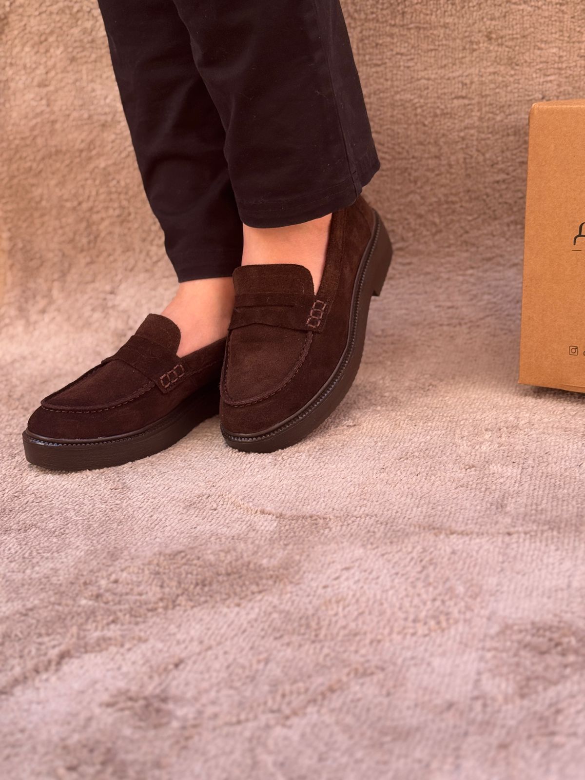 Mocassins OCIME en daim marron pour femme