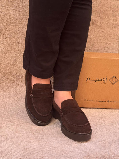 Mocassins OCIME en daim marron pour femme