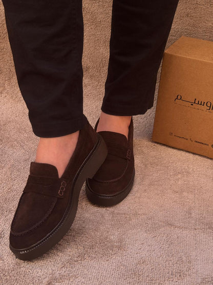 Mocassins OCIME en daim marron pour femme