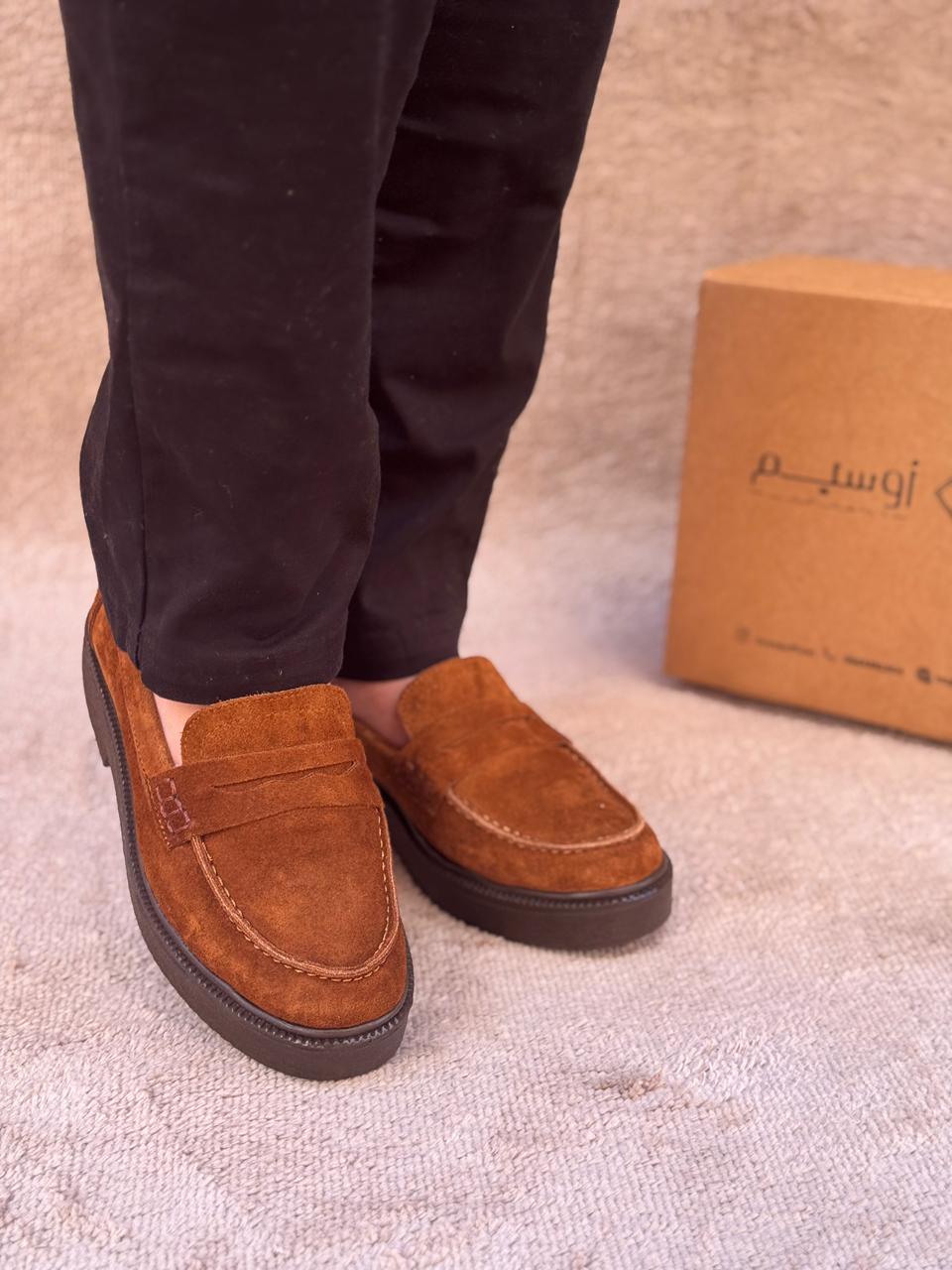 Mocassins OCIME en daim beige Camel pour femme