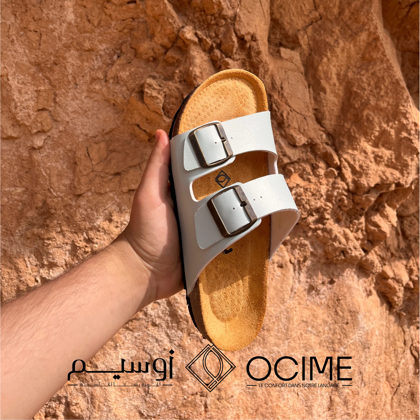 Sandale Ocime Cuir nubuck turquoise