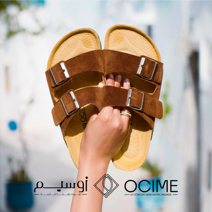 Sandale Ocime Daim en Marron