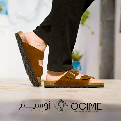 Sandale Ocime Daim en Marron