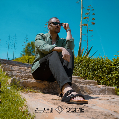 Sandale Ocime Daim en Noir