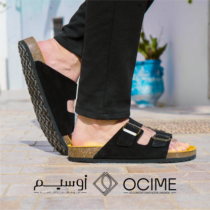 Sandale Ocime Daim en Noir