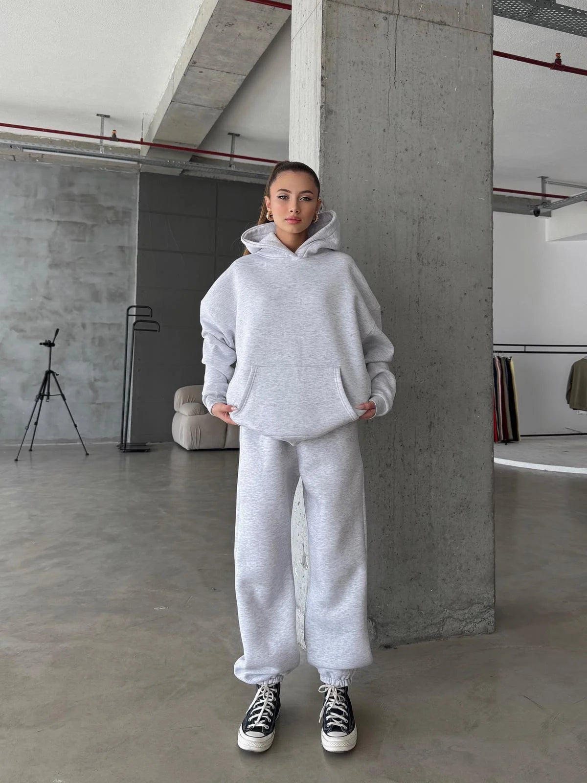 ensemble femme gris claire